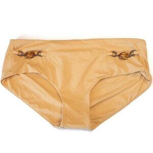 3/$20 NEW V Del Sol Jewel Chain Bikini Bottom Mustard Yellow Amber Swimwear